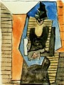 Femme assise au chapeau plat 1945 Cubism